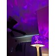 proiettore di luce senza fili a forma di onda oceanica, lampada da tavolo con cambio colore RGB, luce notturna a batteria portatile proiettore aurora a LED con telecomando per camera da letto