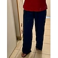 Women's Wide Leg Cotton Linen Pants Chinos Fashion Streetwear Comfort Full Length High Waist Plain Pocket Elastic Waistband Comfy Outdoor Comfortable Street Daily Wear Going out Apple Green Black