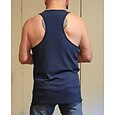 男性用 タンクトップ ベストトップ アンダーシャツ リブニットTシャツ ノースリーブ クルーネック 夏 平織り ファッション ストリートファッション いい結果になる スポーツ アスレイジャー ジム用 ブラック ホワイト ネイビーブルー メンズトップTシャツ