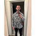 Men's Skull Halloween Costumes Shirt Button Up Shirt Long Sleeve Fashion Designer Casual Outdoor Casual Daily Summer Spring Turndown Print Button-Down Gray