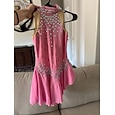 Figure Skating Dress Women's Girls' Ice Skating Dress Pink Patchwork Open Back Mesh Spandex High Elasticity Training Practice Professional Skating Wear Classic Crystal / Rhinestone Long Sleeve Ice