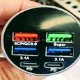 Stazione di ricarica 66 W Potenza di uscita 6 Porto Caricatore per auto per più dispositivi Protezione della sicurezza Per iPad Orologio Xiaomi Il computer portatile