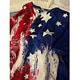Giorno dell'Indipendenza Americana Per donna Camicia Bandiera Elegante Moderno Manica Lunga Scollo a V Top Regolari Quotidiano Ferie Bottoni Stampato Rosso Estate