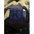 Abito da pattinaggio artistico Per donna Ragazze Pattinaggio sul ghiaccio Vestito Viola Foro per il pollice Orlo asimmetrico Rete Alta elasticità Allenamento Competizione Vestiti da pattinaggio sul