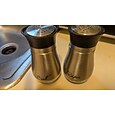2pcs Refillable Salt & Pepper Shakers Set - Stainless Steel Lid Container for Home, Restaurant, and Picnic - 3.4oz Kitchen Accessories