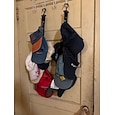 Appendiabiti da parete o porta da 2 pezzi, organizer per cappelli da baseball senza foratura, striscia porta-cappelli da appendere sopra la porta, porta-cappelli da parete per l'ingresso dell'armadio