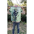 Halloween Men's Optical Illusion Zombies 3D T Shirt Short Sleeve T shirt 3D Print Crew Neck Shirt Exaggerated Designer Horror Party Street Holiday Green 1# Green 2# Blue Summer Spring All Seasons