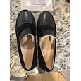 mocassini casual neri slip-on da donna – design comodo in pelle scamosciata e motivo coccodrillo, calzature eleganti per tutti i giorni