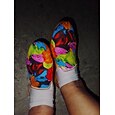 mocassini slip-on in tela floreale colorata da donna – mocassini casual leggeri con punta tonda, scarpe comode e artistiche per passeggiate, viaggi e uso quotidiano