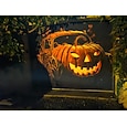Halloween Copertura per porta del garage Grande appeso Zucca Gotico punk oscuro Da serata All'aperto Sfondi di ripresa Porta d'ingresso Decorazioni Parete Porta Sfondo