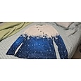Maglietta da donna Henley pullover ombré fiocco di neve pullover rosso bianco maniche lunghe comfort casual top per autunno inverno