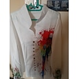Voor heren Papegaai Overhemd Hawaiiaans overhemd Aloha-shirt Lange mouw Overhemd Opstaand Modieus Ontwerper Casual Buiten Vakantie Straat Wit Geel Rood S M L