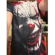 Halloween Per uomo Pagliaccio inquietante 3D Pagliaccio Maglietta Manica Corta maglietta Stampa 3D Girocollo Camicia Esagerato Designer Orrore Feste Streetwear Casuale Rosso Nero & Grigio Grigio