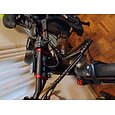 Estensore gambo della bici Estensore manubrio bicicletta Fibra di carbonio Leggero per Bici da strada Mountain bike Fibra di carbonio Nero Blu Rosso