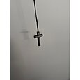 collana con ciondolo a croce in legno per uomo e donna – design religioso vintage con cordino in pelle, ideale per l'uso quotidiano e per occasioni spirituali