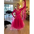 Baile de Salón Vestido Color Puro Mujer Rendimiento Entrenamiento Fiesta temática Manga Larga Licra