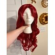 Pelucas de cosplay Rojo Borgoña Rizado Pelo sintético Larga pelucas Mujer pelucas Para la fiesta
