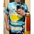 Homme Cocotier Océan Plantes Tropicales Chemise hawaïenne Chemise Boutonnée Chemise Aloha Manche Courte Hawaïen Occasionnel Vacances Été Printemps Col Rabattu Impression 3D chemises à col Une poche