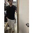 T-shirt à manches longues et col en V pour homme, coupe slim, décontracté, en tricot, uni, style décontracté, pour le printemps, l'automne et l'hiver, style streetwear, basique, tricot, noir, blanc, violet