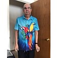 Hombre Animal Loro Degradado de color camisa hawaiana Abotonar la camisa Manga Corta Hawaiano Festivos Ropa de playa Verano Primavera Cuello Vuelto Impresión 3D camisas con cuello Un bolsillo
