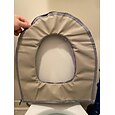 Funda de asiento de inodoro, cojín universal de felpa, funda de asiento de inodoro cálida, funda de asiento de inodoro con mango tejido bonito, funda de asiento de inodoro