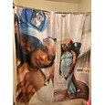 Cortina de ducha de foto personalizada con 12 ganchos - decoración de baño personalizada tela impermeable y lavable sube tu imagen para el baño o hotel