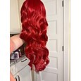 Pelucas de cosplay Rojo Borgoña Rizado Pelo sintético Larga pelucas Mujer pelucas Para la fiesta
