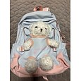 Sac à dos d'école jaune et rose pour filles avec motif ours en peluche, joli sac léger pour les élèves de maternelle et du primaire