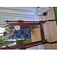 Robe décontractée pour femme, robe florale, mode quotidienne, coupe classique, manches courtes, robe longue, robe maxi, col ras du cou, rose, rouge, bleu, gris, automne