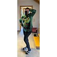 Hombre Animal Insectos Oruga Camisa Abotonar la camisa Manga Larga Gracioso Exterior Festivos Primavera Otoño Cuello Vuelto Impresión 3D camisas con cuello verde 1# Verde 2# Verde 3# Verde Oscuro