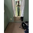Corte A Funda Columna Hasta el Suelo Bordado con cuentas Vestido Invitada Boda Vestido formal Vestido de Madrina Manga 3/4 Escote en Pico Cuello Camisero Elegante Vintage Lujoso Formal Satén con