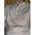 Hombre Camiseta Henley Shirt Camisa 100% algodón con lavado ácido Camiseta superior Manga Corta Plano Vintage Ropa de calle Casual Lavado Mangas raglanes Escote Chino Henley Casual Hogar Calle Otoño