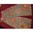 Retro Antiguo Boho Años 70 Pantalones Pantalones de pierna ancha Hippie Disco Alta cintura Floral Estilo de jeans falsos Disfraz Mujer Víspera de Todos los Santos Carnaval Festival de Música Desfile