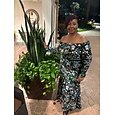 Corte Trompeta Sirena Hasta el Suelo Bordado con cuentas Vestido formal Vestido de madre de la novia Trajes de gala Vestidos de noche Vestimenta formal Elegante Reluciente Estilo de Celebridad Manga