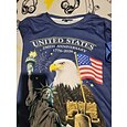 T-shirt pour femme patriotique du jour de l'indépendance américaine anniversaire graphique drapeau national vintage élégant classique à manches courtes col rond impression quotidienne week-end noir