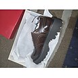Zapatos oxford brogue burdeos para hombre, calzado formal clásico con cordones para oficina, banquetes y ocasiones especiales.