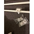 2 unids/set brillante sin taladro soportes para barra de cortina, ganchos para soporte de barra de cortina, ganchos de abrazadera ajustables sin clavos, cortina de pared, clip fijo, gancho para