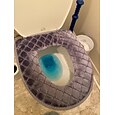 Funda de asiento de inodoro, cojín universal de felpa, funda de asiento de inodoro cálida, funda de asiento de inodoro con mango tejido bonito, funda de asiento de inodoro