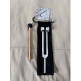 Instrumento de curación de 128 Hz, juego de diapasones sensoriales de aleación de aluminio con martillo de silicona y paño de limpieza. &Bolsa de almacenamiento, accesorios para terapia de sonido,