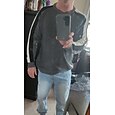 Hombre Pulóveres Suéter recortado Suéter de punto Waffle Tejer Recortado De Punto Raya Cuello redondo Mantiene abrigado Casual Ropa Mangas raglanes Otoño invierno Negro Blanco M L XL