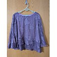 Femmes Chemise en Dentelle Chemisier Hauts Élégants Hauts en mousseline de soie Ourlet asymétrique Couleur Unie Fleuri Élégant Demi Manches Manche flottante Col Bateau Hauts Réguliers Quotidien