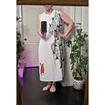 Vestido Midi de Mujer de Lino Como Vestido de Verano Vestido Suelto Gráfico Animal Sin Mangas Cuello Redondo Azul Negro Azul Cielo Azul Oscuro Verano Primavera