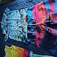 Hombre Paisaje Tropical Peces Camisa camisa hawaiana Camisa de campamento Manga Corta Camisa Cuello Vuelto Moda Hawaiano Design Casual Exterior Calle Azul Piscina Negro Azul Marino Impresión 3D S M L