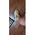 Zapatillas deportivas con purpurina dorada para hombre, zapatos casuales de moda para fiestas urbanas y eventos festivos.