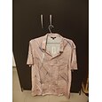 Camisa hawaiana de verano Ouku para hombre con diseño de hojas de palma y plantas tropicales, camisa abotonada de manga corta, ideal para vacaciones en resorts hawaianos, ropa de playa, verano primavera, camisas con cuello vuelto, un bolsillo delantero, r