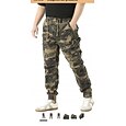 Hombre Pantalones cargo Pantalones Correa Cintura elástica Multi bolsillo camuflaje Resistente al Viento Listo para vestir Diario Exterior Acampada y Senderismo Ropa de calle Elegante Ejercito verde