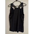 Mujer Camiseta sin mangas Blusa Tops de encaje Encaje Plano Elegante Clásico Moderno Sin Mangas Escote en Pico Tops regulares Diario Festivos Noche Azul Piscina Negro Blanco Rosa Verano Primavera