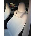Starfire 1 paquete de cuero genuino colgando asiento de coche almohada soporte para el cuello reposacabezas para tesla 3 s x y modelos negro rojo café colores opcional
