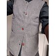 Hombre Chaleco Diario Cita Vacaciones Moda Negocios Primavera & Otoño Botón Bolsillo Poliéster Cómodo Plaid Recto 1 botón Escote en Pico Ajuste regular Negro Gris Chaleco