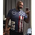 4 juillet 2026 250e jour commémoratif T-shirt à col rond à courtes manches pour hommes patriote graphique impression 3D drapeau américain vétéran
